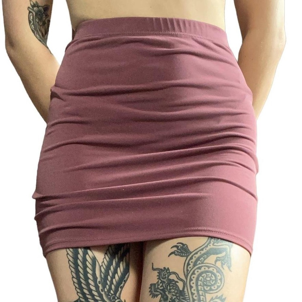 Windsor Shimmery Dusty Rose Stretchy Mini Bodycon Skirt Size Small